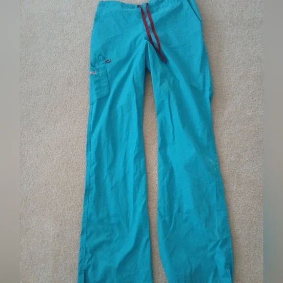 ScrubZone Landau | NEW Women's Teal Flare Scrub Pants Sz TXS (FL) - Picture 1 of 8